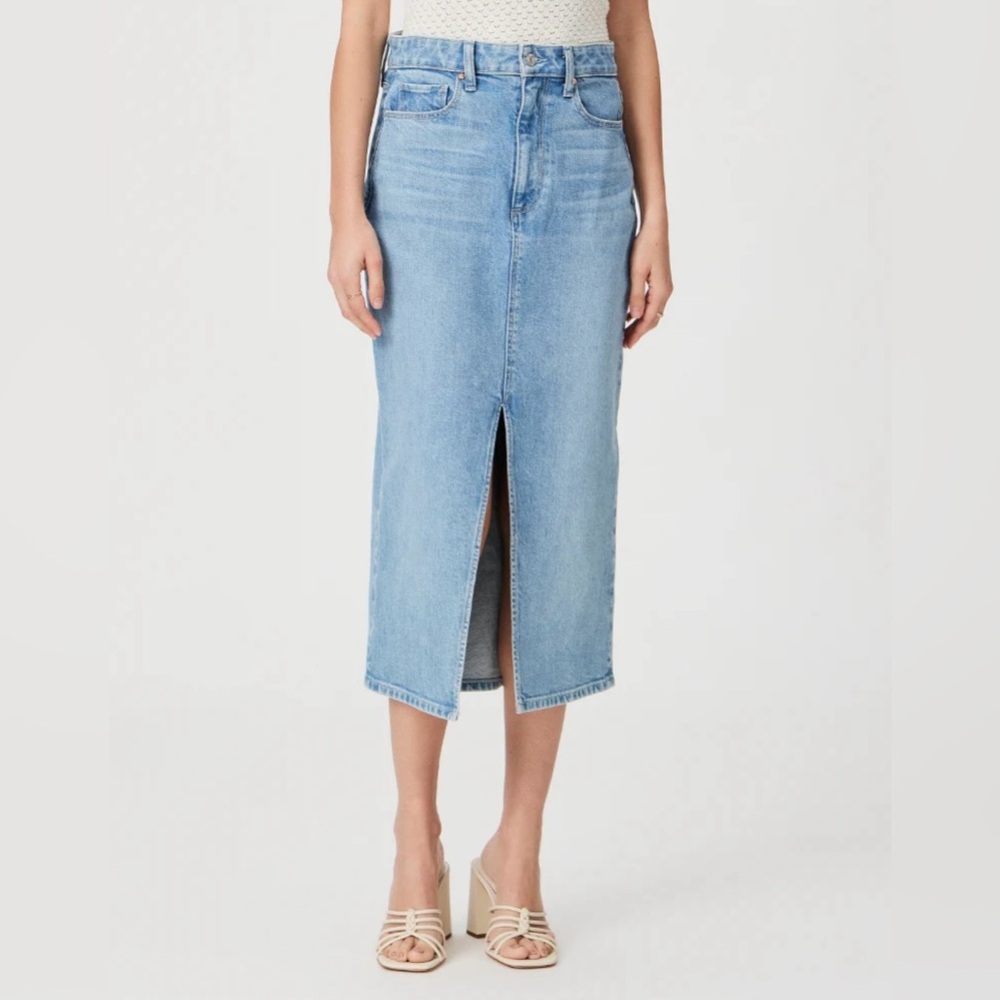 Paige Angela Midi Jean Skirt Ysabel